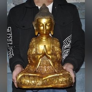 17" Golden Buddha Statue